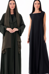 Bundle Celeste Abaya With Black Dress